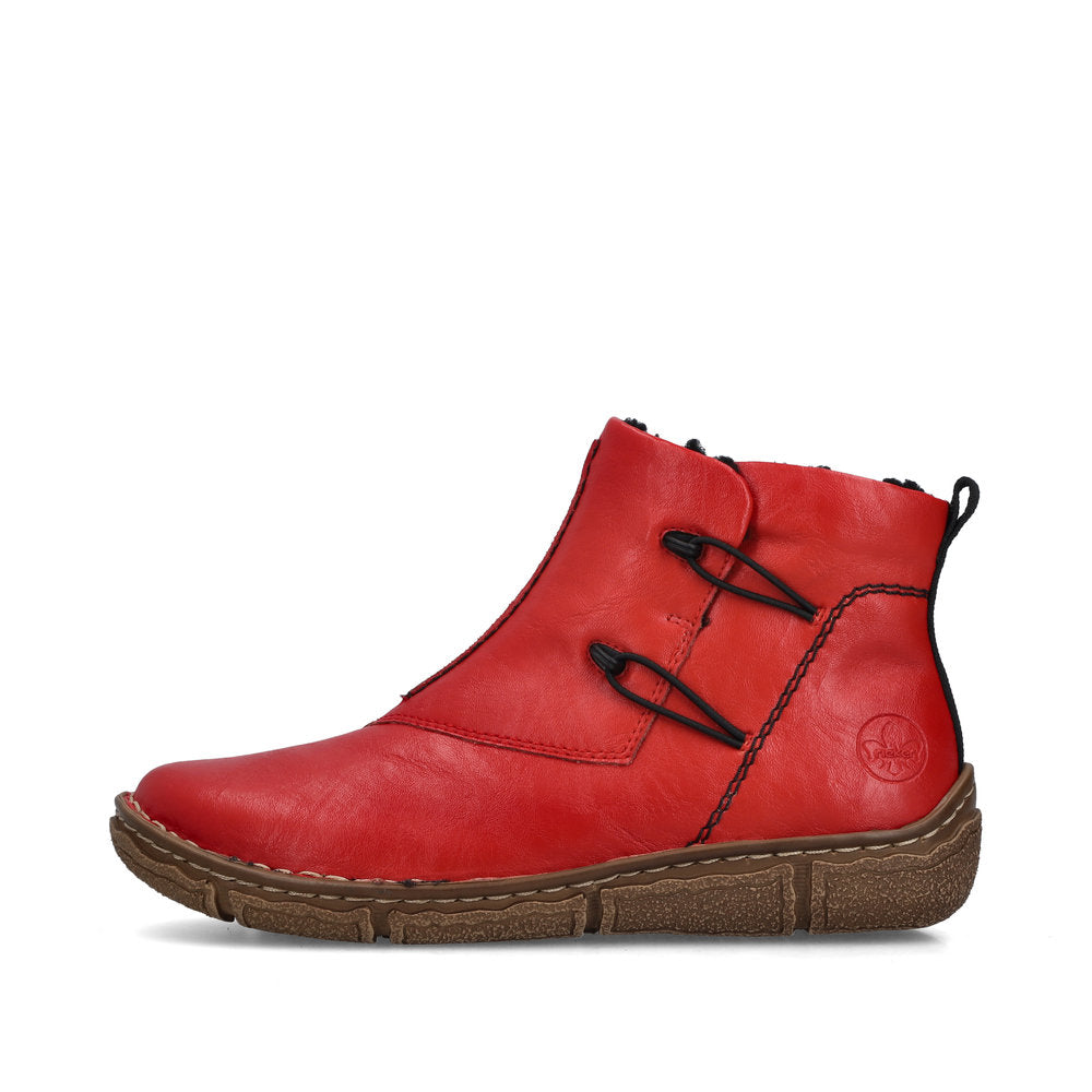 Rieker Z3782-33 Flamme Red Ankle Boots