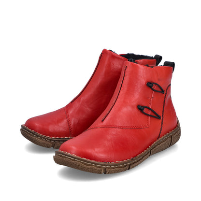 Rieker Z3782-33 Flamme Red Ankle Boots