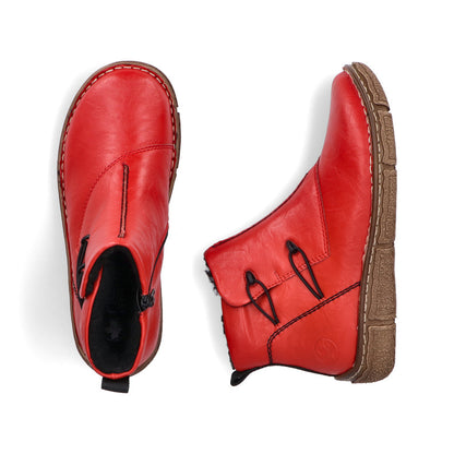 Rieker Z3782-33 Flamme Red Ankle Boots