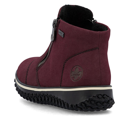 Rieker TEX Z4265-35 Burgundy Ankle Boots with Zip