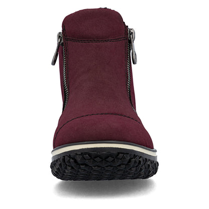 Rieker TEX Z4265-35 Burgundy Ankle Boots with Zip