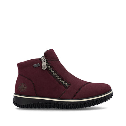 Rieker TEX Z4265-35 Burgundy Ankle Boots with Zip