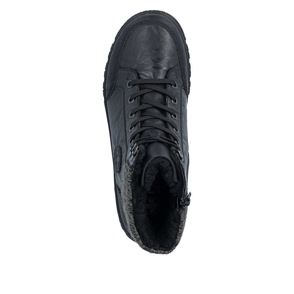 Rieker TEX Z7230-00 Black Boots with Cuff