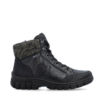 Rieker TEX Z7230-00 Black Boots with Cuff