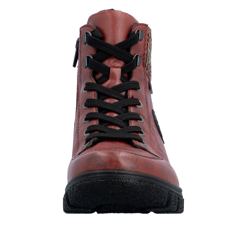 Rieker TEX Z7230-33 Red & Black Multi Boots with Cuff