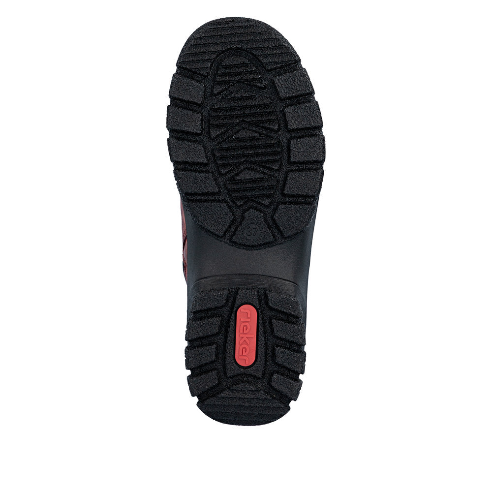Rieker TEX Z7230-33 Red & Black Multi Boots with Cuff