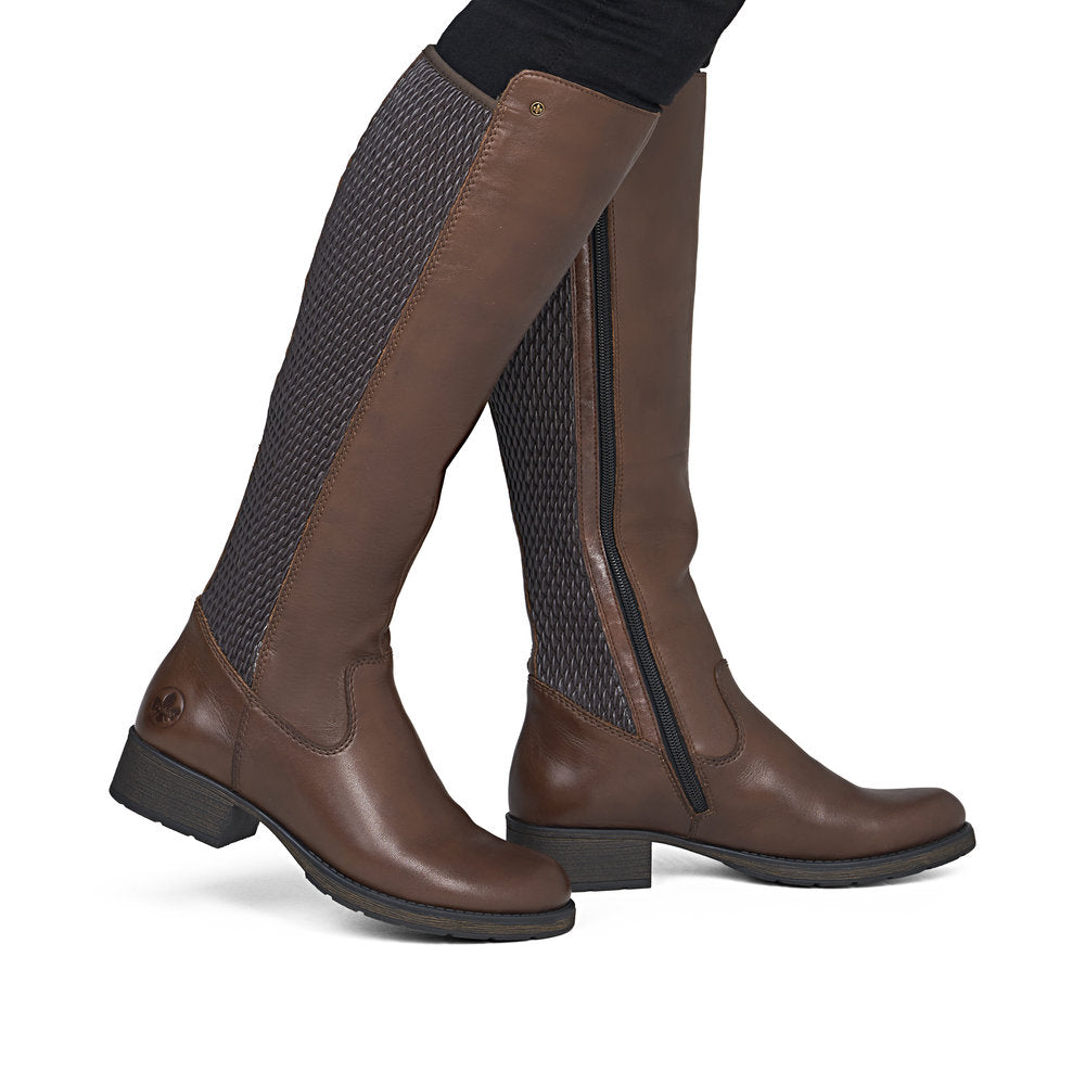 Rieker Z9591-29 Brown Knee High Boots