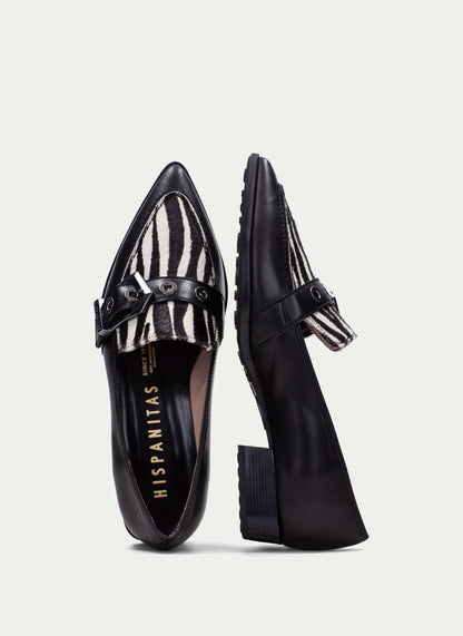 Hispanitas ZHI254262 Black & Zebra Slip On Shoes
