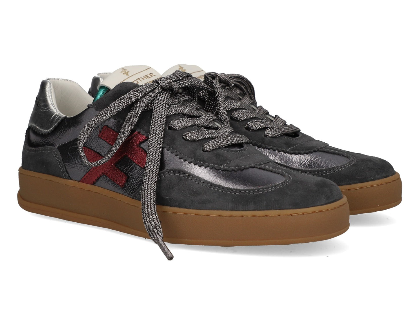 Another Trend A0328016 Ante+Metal Anthracite Silver Plum Trainers