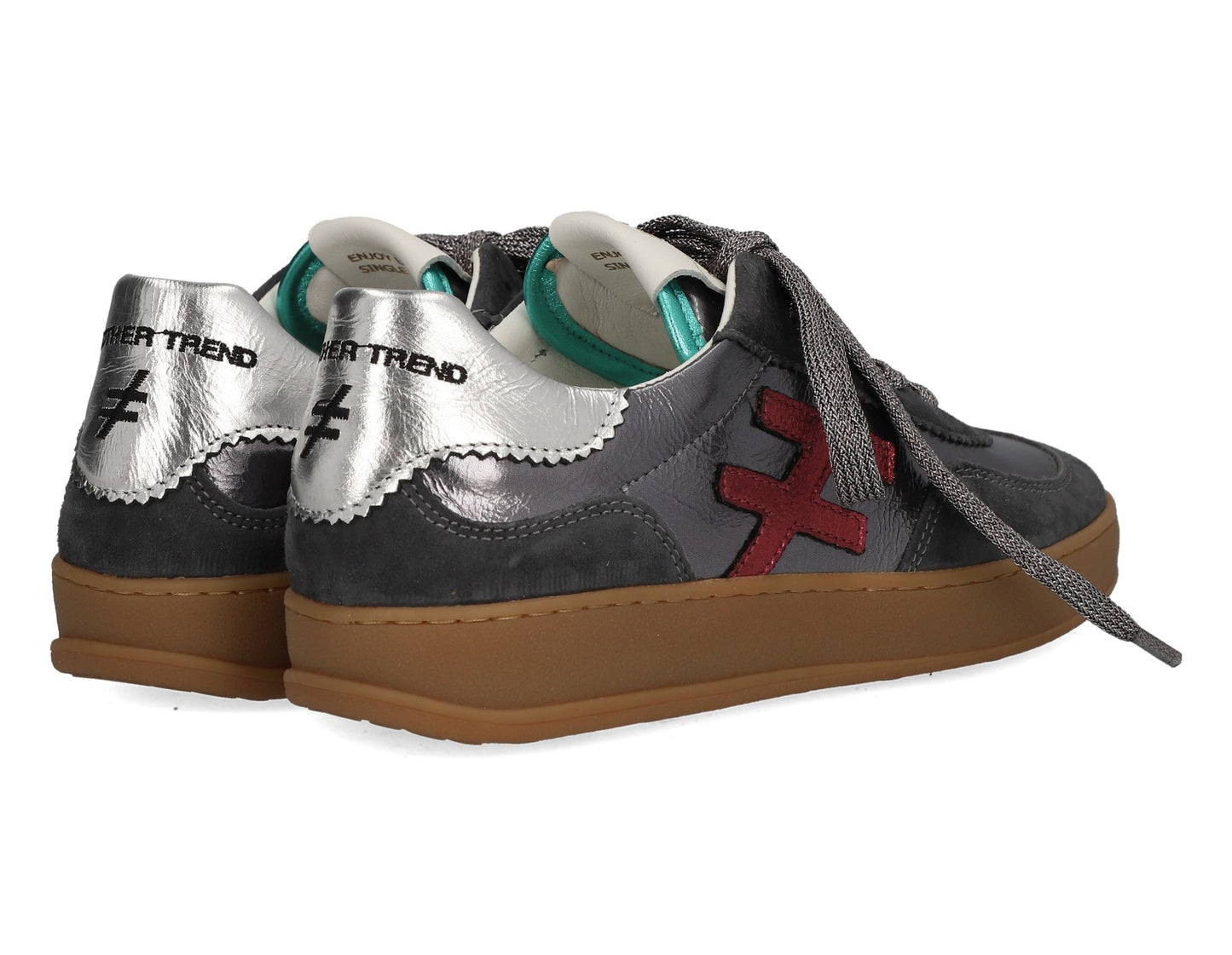 Another Trend A0328016 Ante+Metal Anthracite Silver Plum Trainers