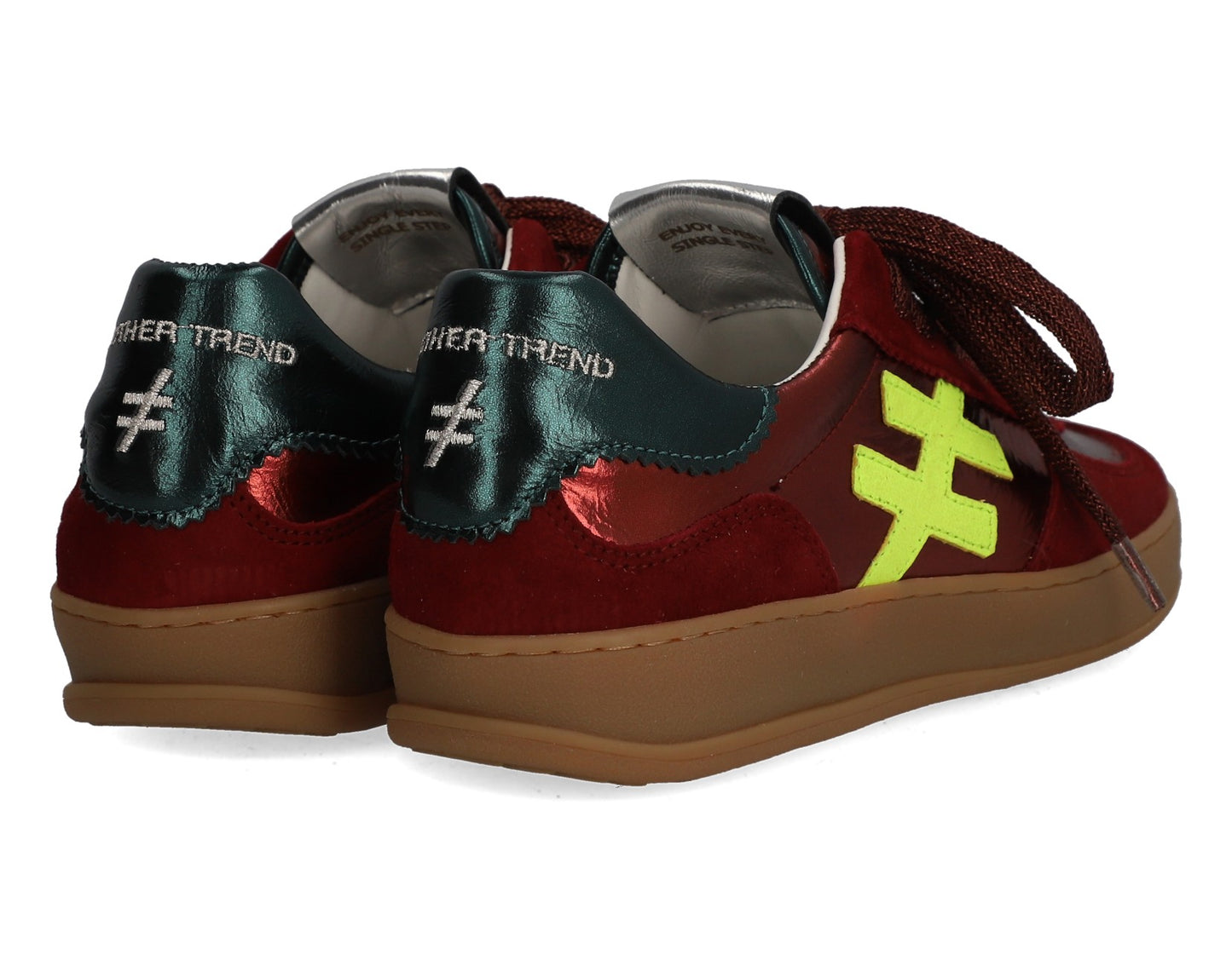 Another Trend A03280B2 Ante+Metal Frambuesa Raspberry Wine Neon Green Trainers