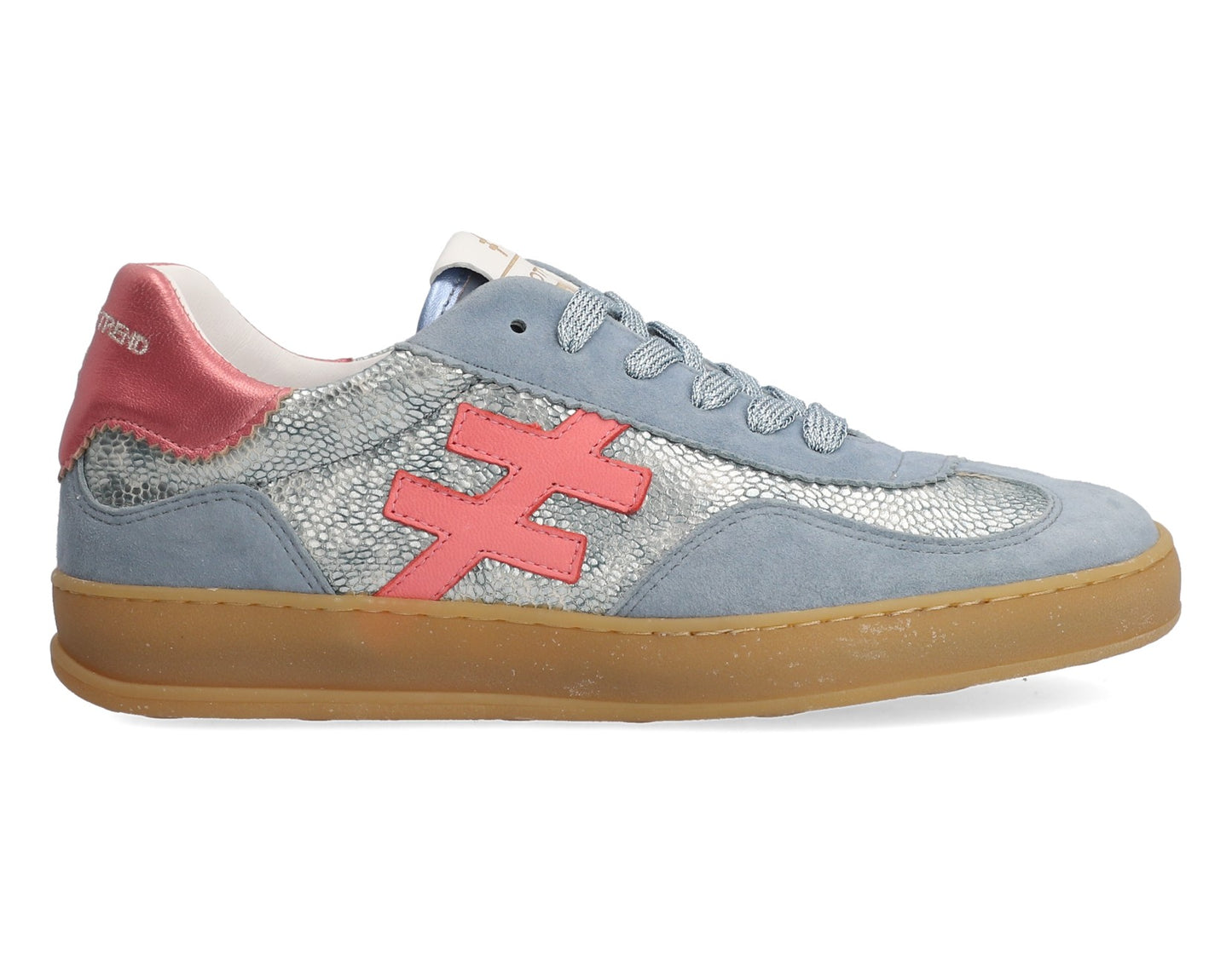 Another Trend A032C126 Tejano Blue Reptile & Pink Combi Trainers