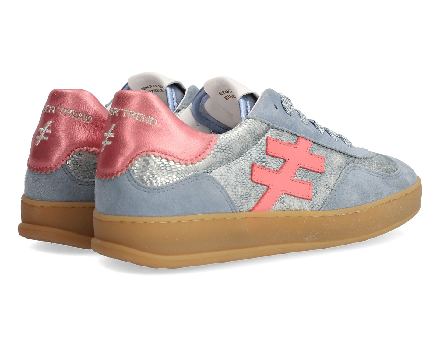 Another Trend A032C126 Tejano Blue Reptile & Pink Combi Trainers