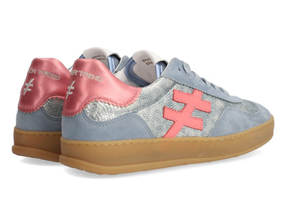 Another Trend A032C126 Tejano Blue Reptile & Pink Combi Trainers