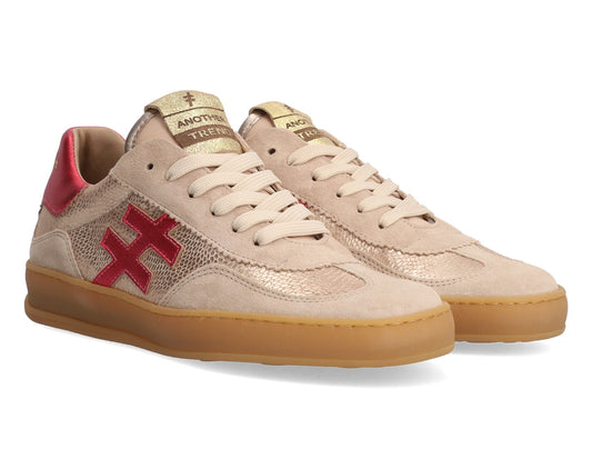 Another Trend A032C1E2 Old Rose Reptile Combi Trainers