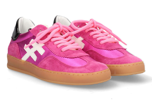 Another Trend A032M324 Bubblegum Pink Fuchsia Trainers with Black Back
