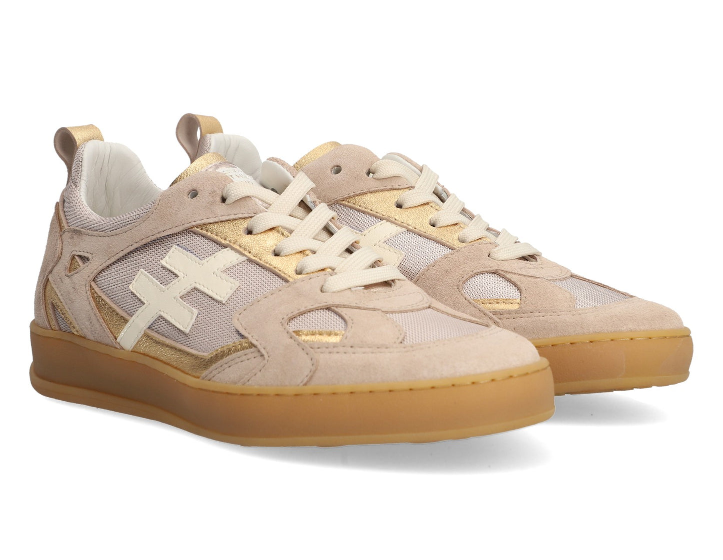 Another Trend A0331106 Baby Silk Beige 7 Gold Mix Trainers