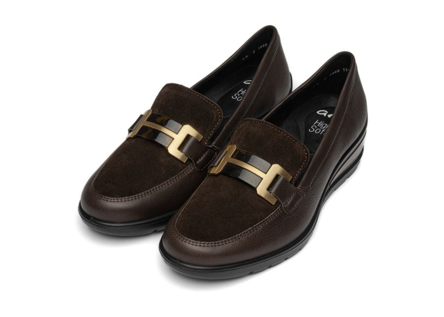 Ara 12-50609 13 Zurich 2.0 Cacao Brown H Fit Slip On Shoes