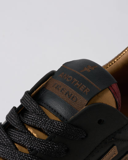 Another Trend A0320385 Komba Black & Dark Gold Trainers