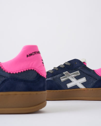 Another Trend A03280D2 Ante+Metal Ocean Navy Silver Pink Trainers