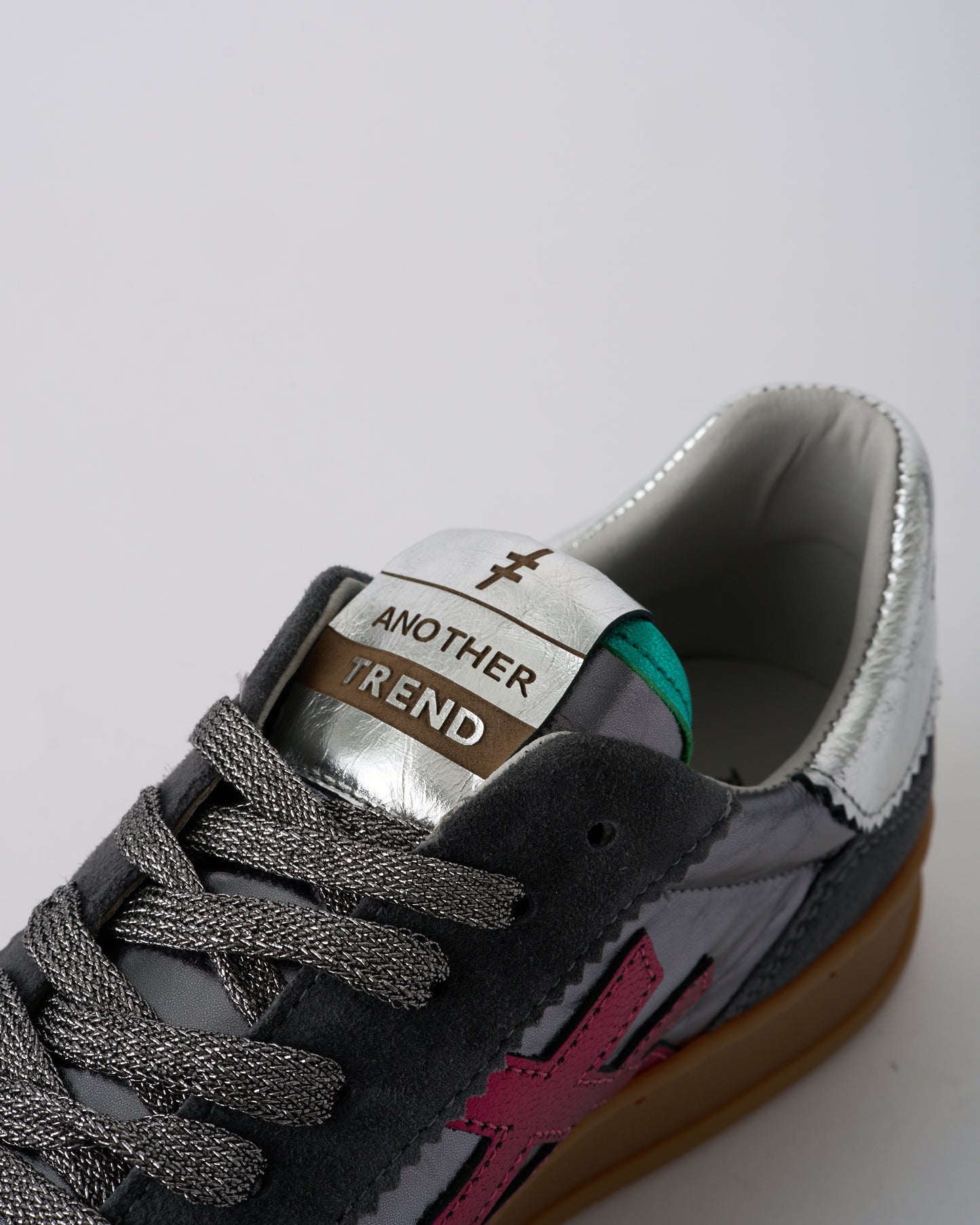 Another Trend A0328016 Ante+Metal Anthracite Silver Plum Trainers