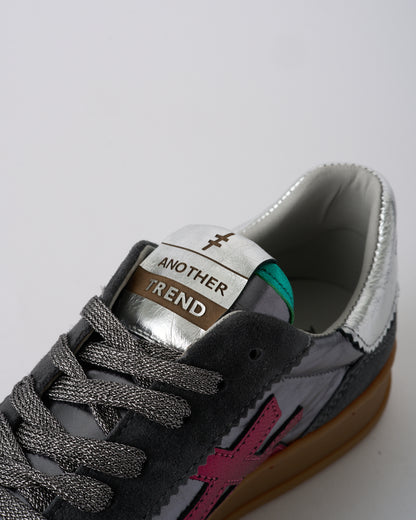 Another Trend A0328016 Ante+Metal Anthracite Silver Plum Trainers
