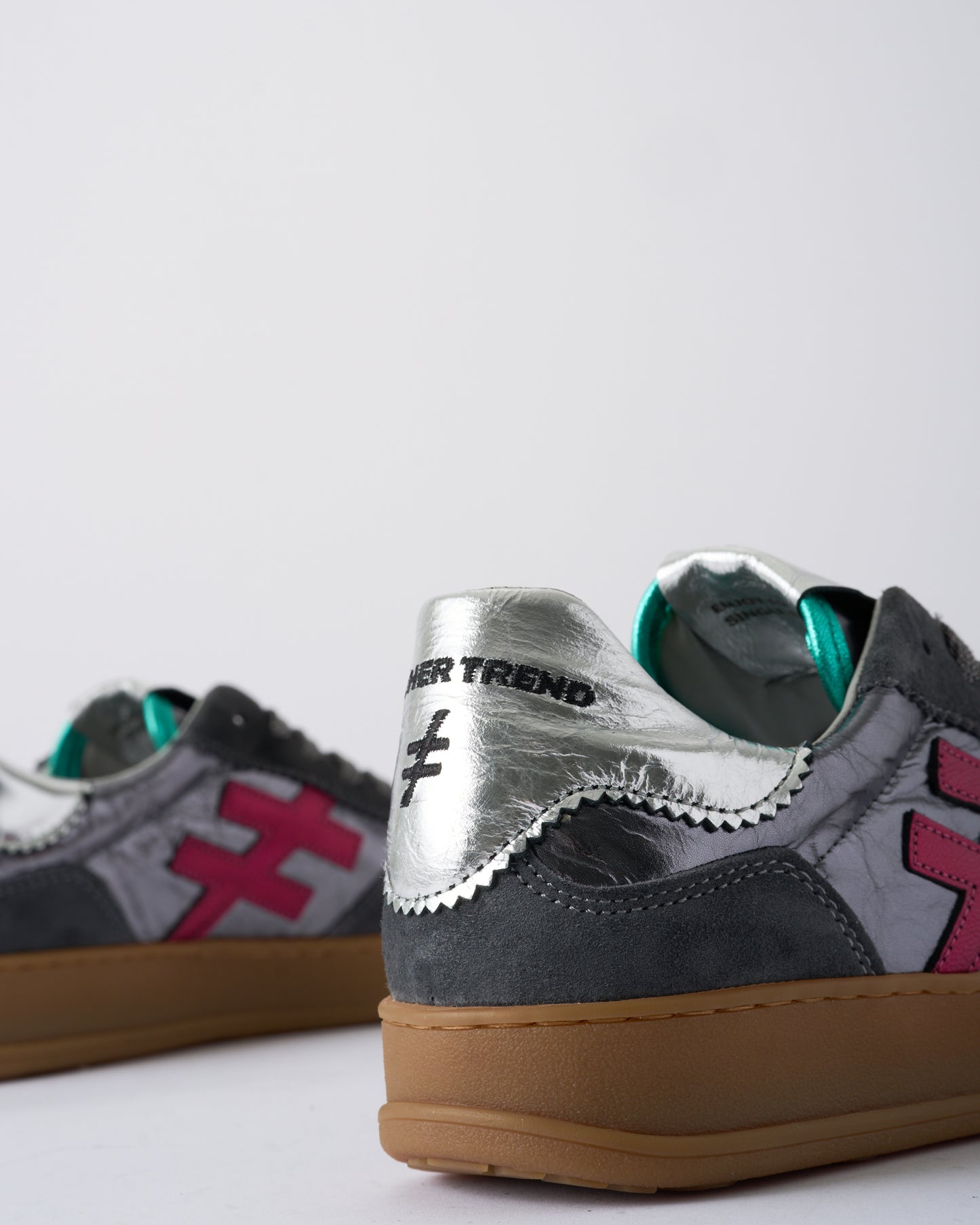 Another Trend A0328016 Ante+Metal Anthracite Silver Plum Trainers