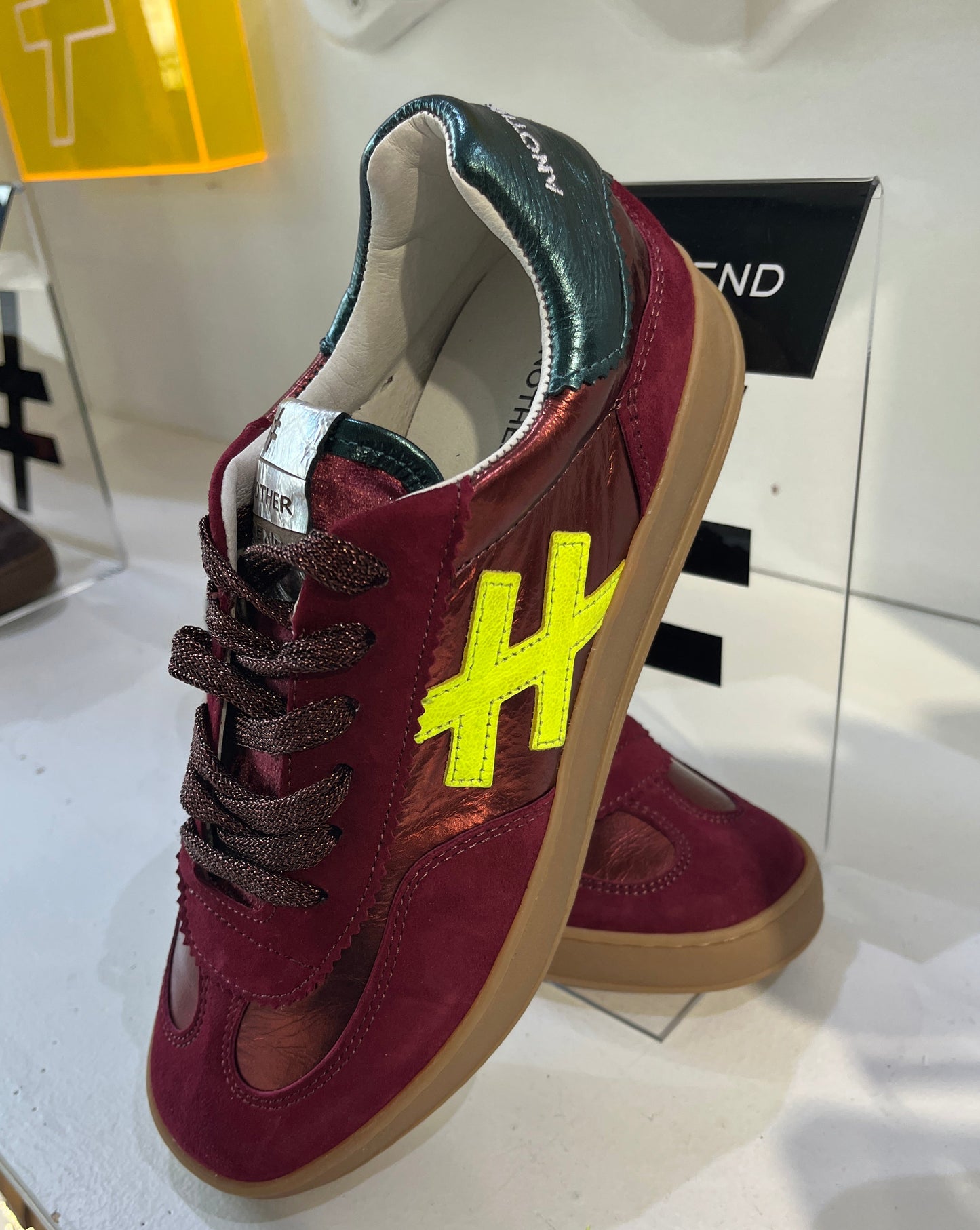 Another Trend A03280B2 Ante+Metal Frambuesa Raspberry Wine Neon Green Trainers