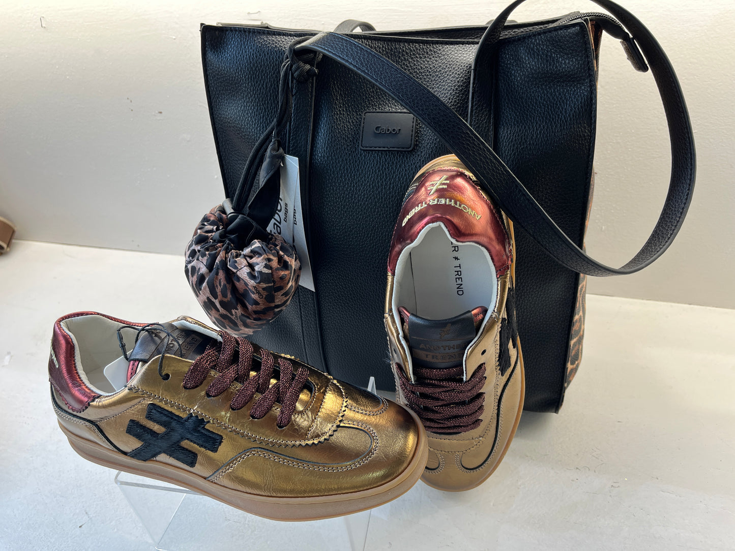 Another Trend A03258D1 Las Vegas Dark Gold Trainers