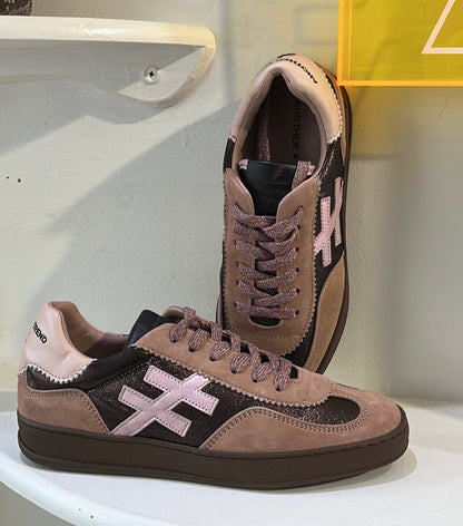 Another Trend A03280C4 Ante+Metal Pale Pink Shimmer Trainers