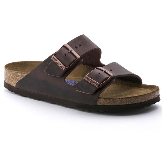 Birkenstock 0452761 Arizona Soft Footbed Natural Leather Oiled Habana Brown Sandals
