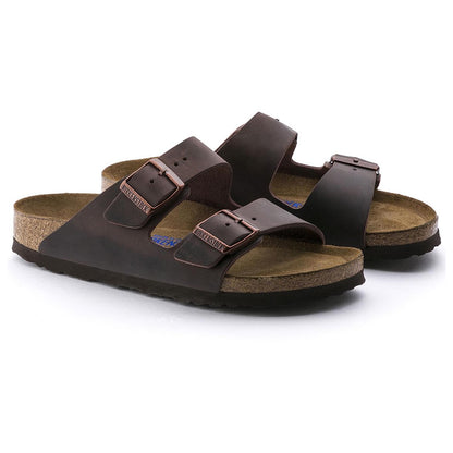 Birkenstock 0452761 Arizona Soft Footbed Natural Leather Oiled Habana Brown Sandals