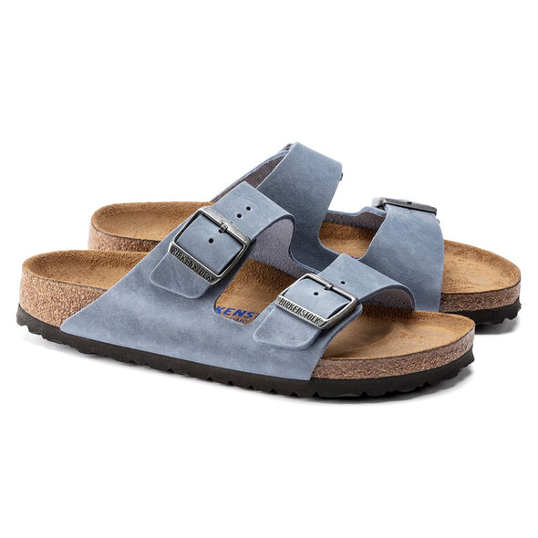 Birkenstock 1022509 Arizona Oiled Leather Dusty Blue Sandals