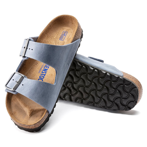 Birkenstock 1022509 Arizona Oiled Leather Dusty Blue Sandals