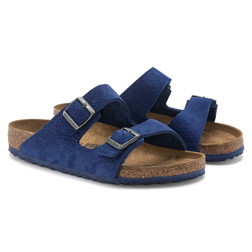 Birkenstock 1024656 Arizona Nubuck Leather Desert Buck Indigo Blue Sandals