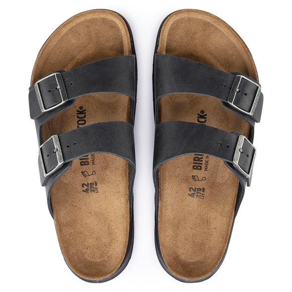 Birkenstock 1018461 Arizona Oiled Leather Black Sandals