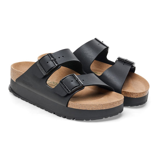 Birkenstock Papillio 1027395 Arizona Platform Flex Black Vegan Sandals
