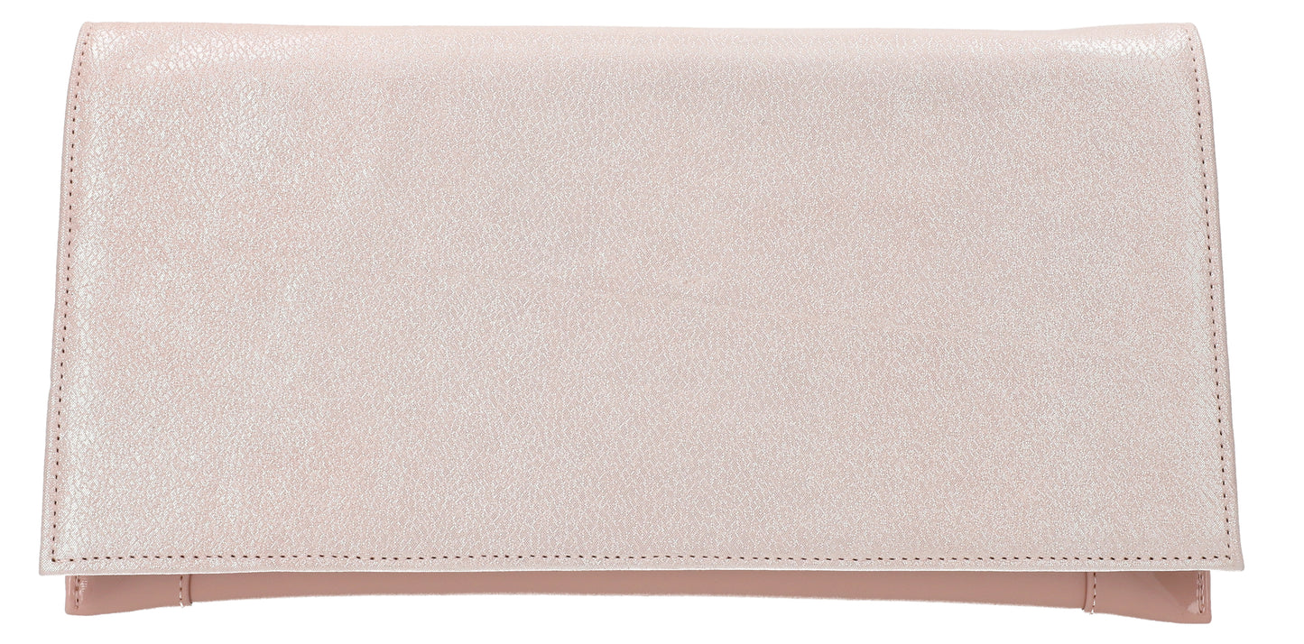 Bioeco by Arka B0002 2067+0003 Pink Leather Clutch Bag