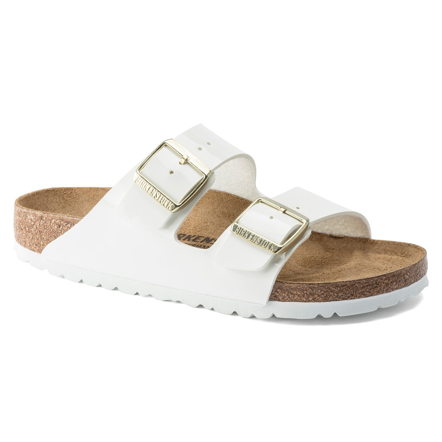 Birkenstock 1005294 Arizona BF Patent White Sandals