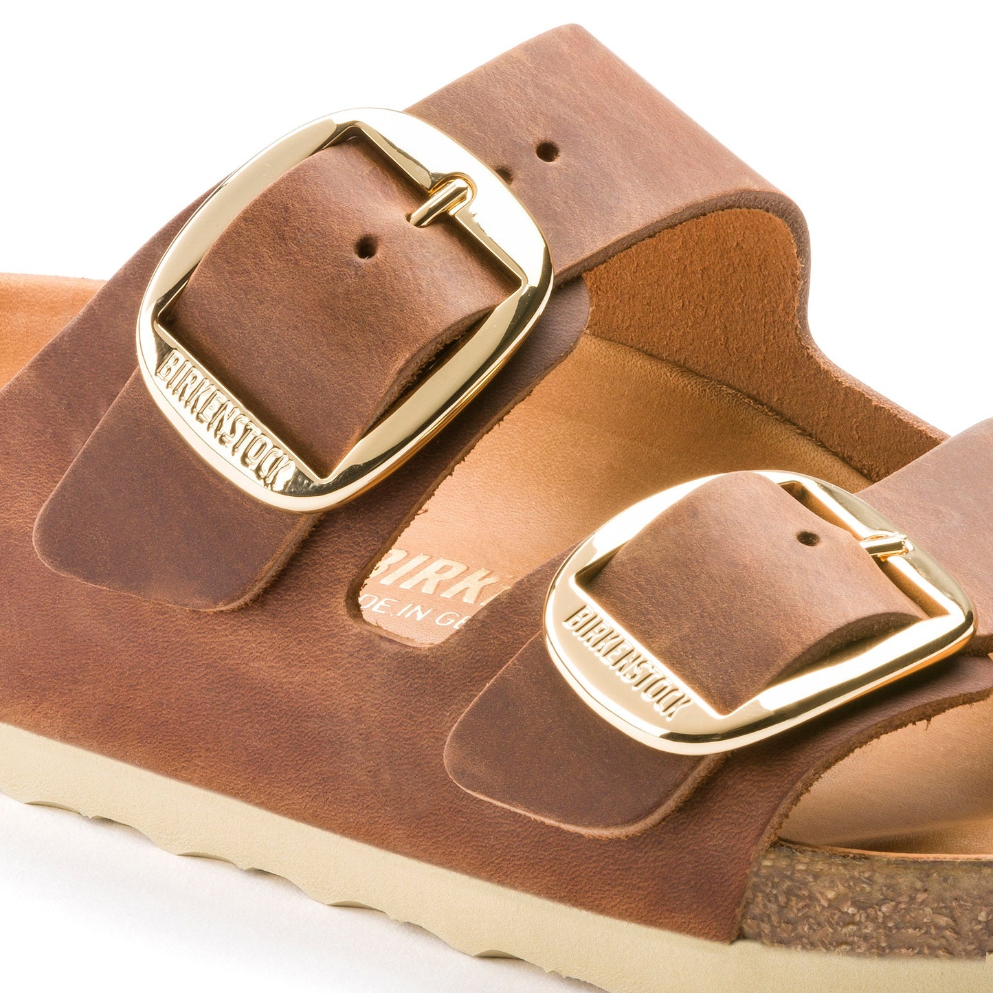 Birkenstock 1011073 Arizona Big Buckle Cognac Tan Oiled Leather Sandals
