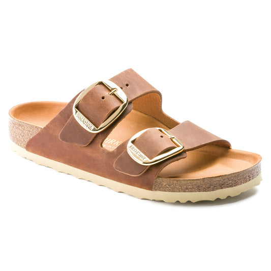Birkenstock 1011073 Arizona Big Buckle Cognac Tan Oiled Leather Sandals