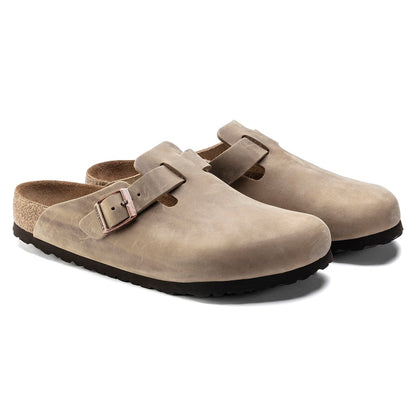 Birkenstock 1019484 Boston Soft Footbed Oiled Leather Tobacco Brown Clogs