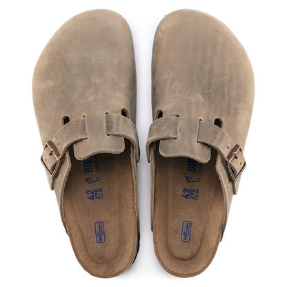 Birkenstock 1019484 Boston Soft Footbed Oiled Leather Tobacco Brown Clogs