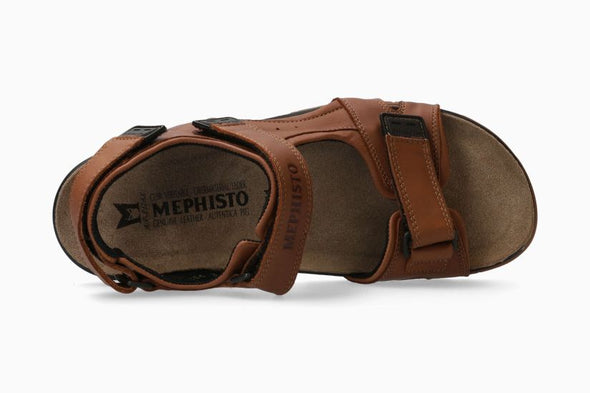 Mephisto P5111047 Brice Chestnut Grizzly Brown Velcro Sandals