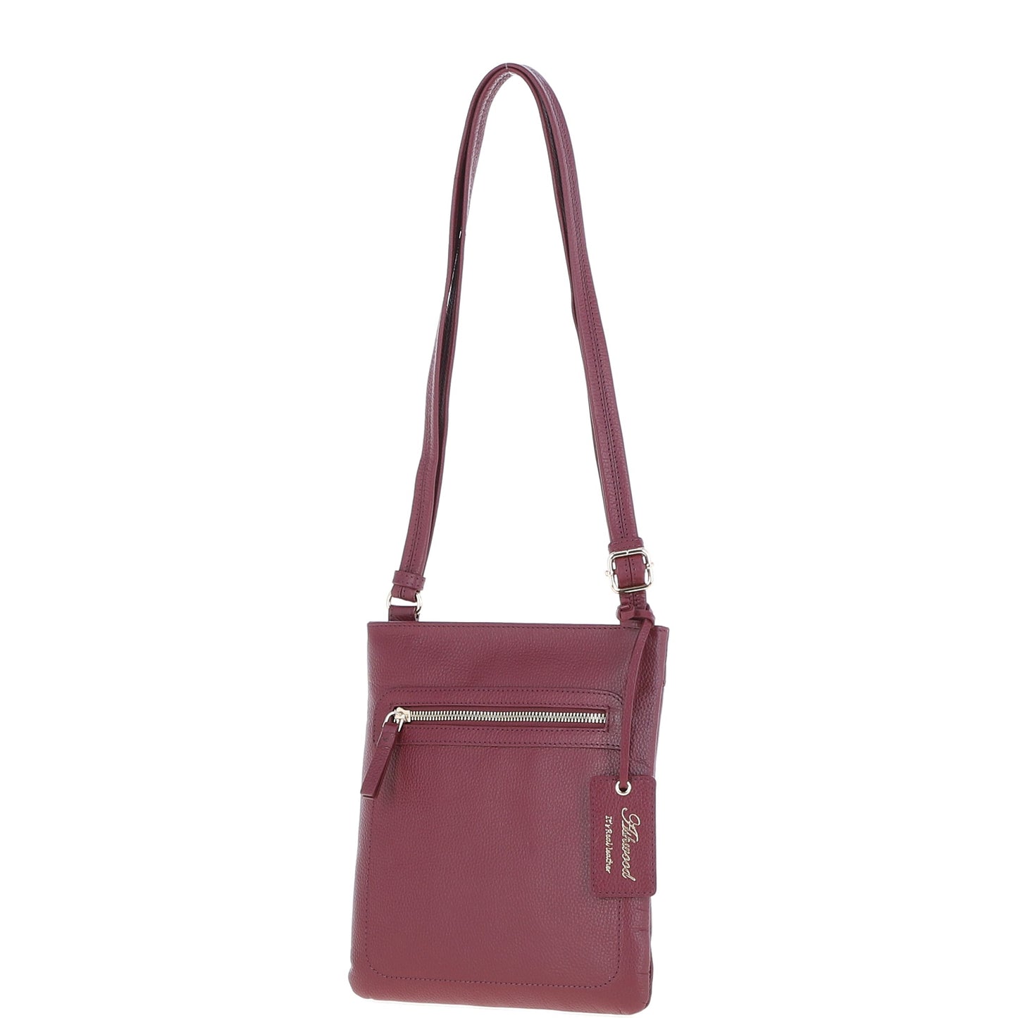 Ashwood Leather CB-3 Bordeaux Leather Crossbody Bag