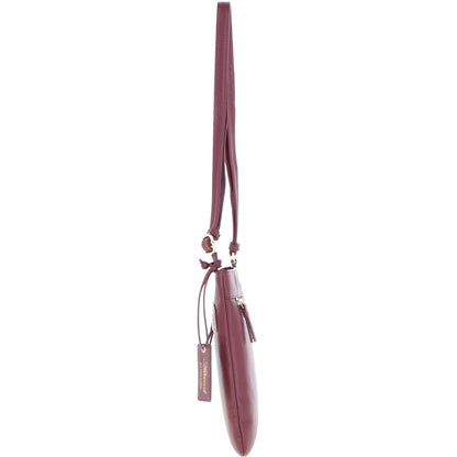 Ashwood Leather CB-3 Bordeaux Leather Crossbody Bag