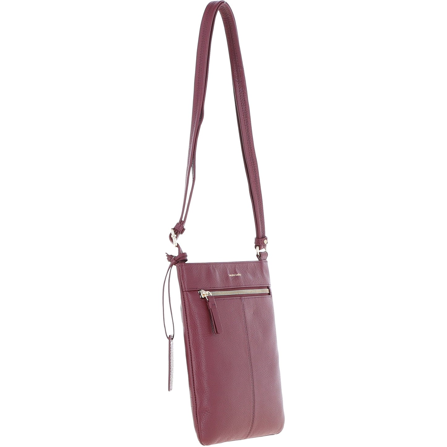 Ashwood Leather CB-3 Bordeaux Leather Crossbody Bag