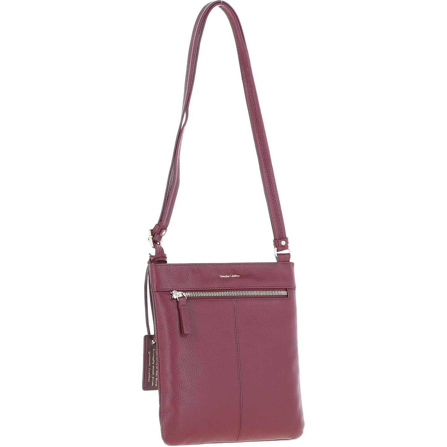 Ashwood Leather CB-3 Bordeaux Leather Crossbody Bag