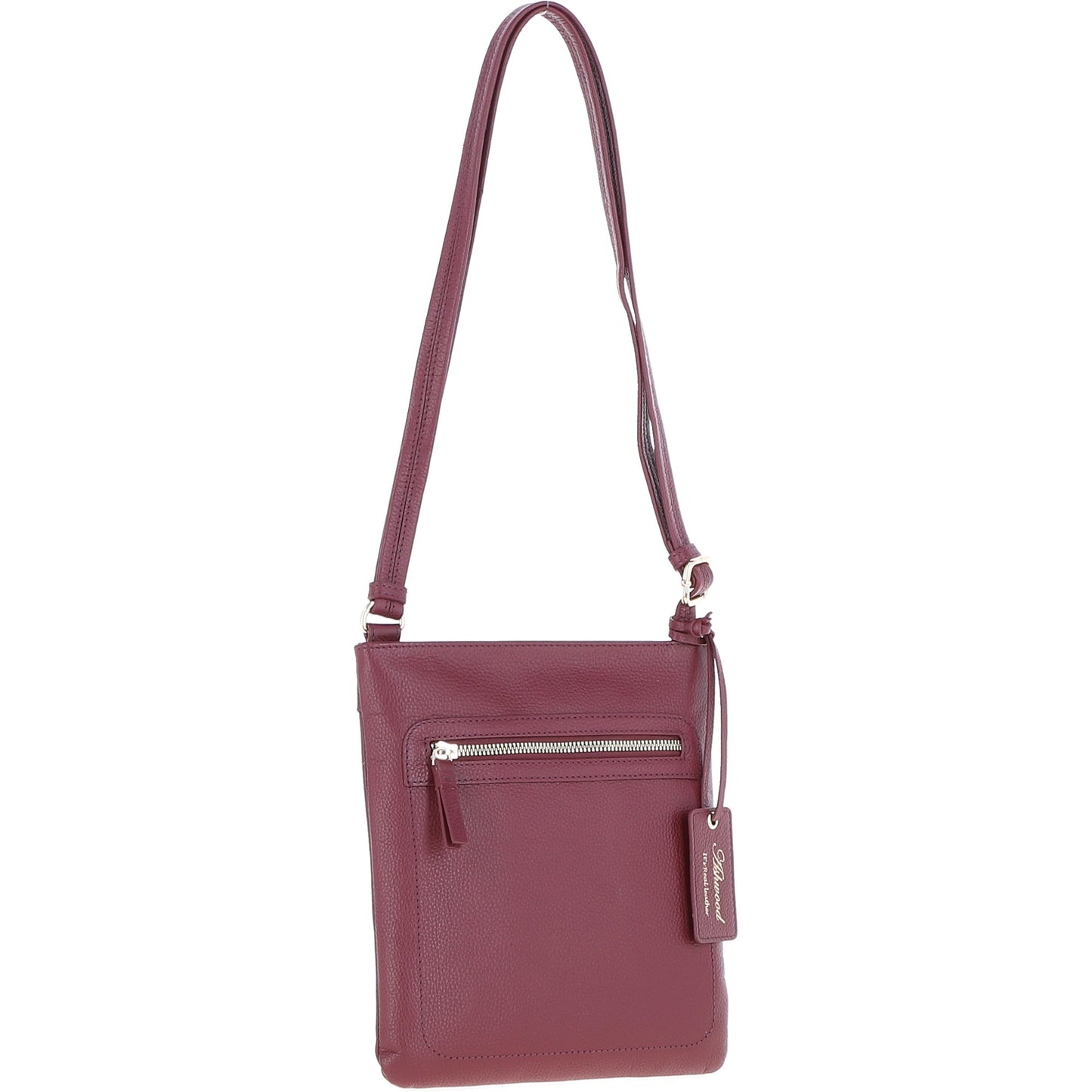 Ashwood Leather CB-3 Bordeaux Leather Crossbody Bag