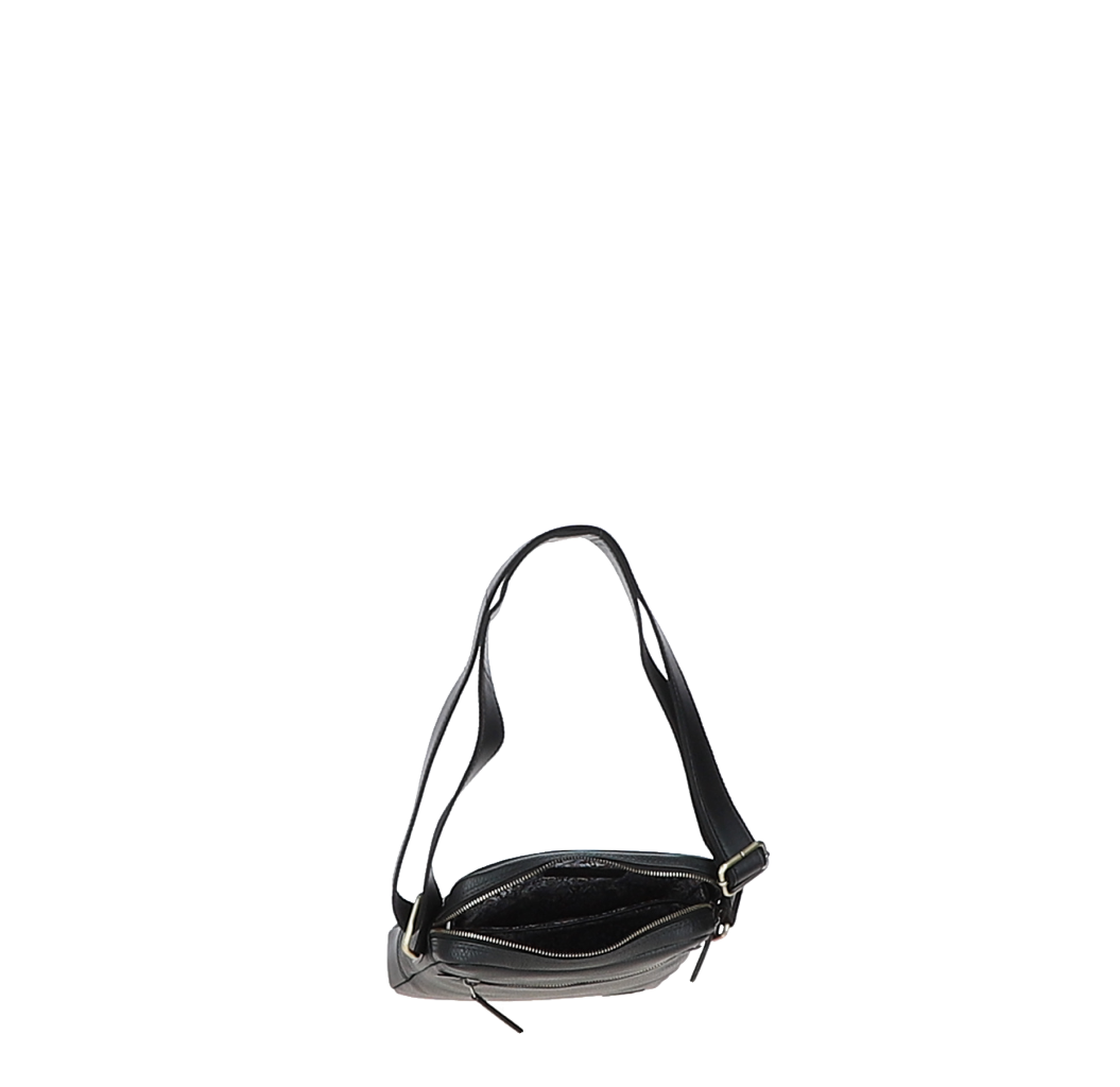 Gabicci LOGAN Black Leather Cross Body Bag
